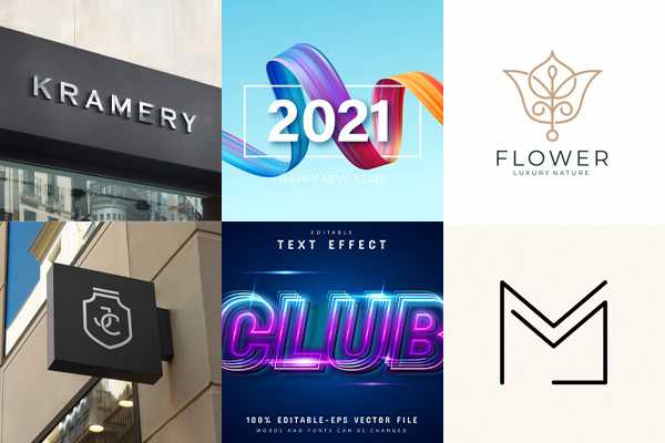 Verschillende logo trends