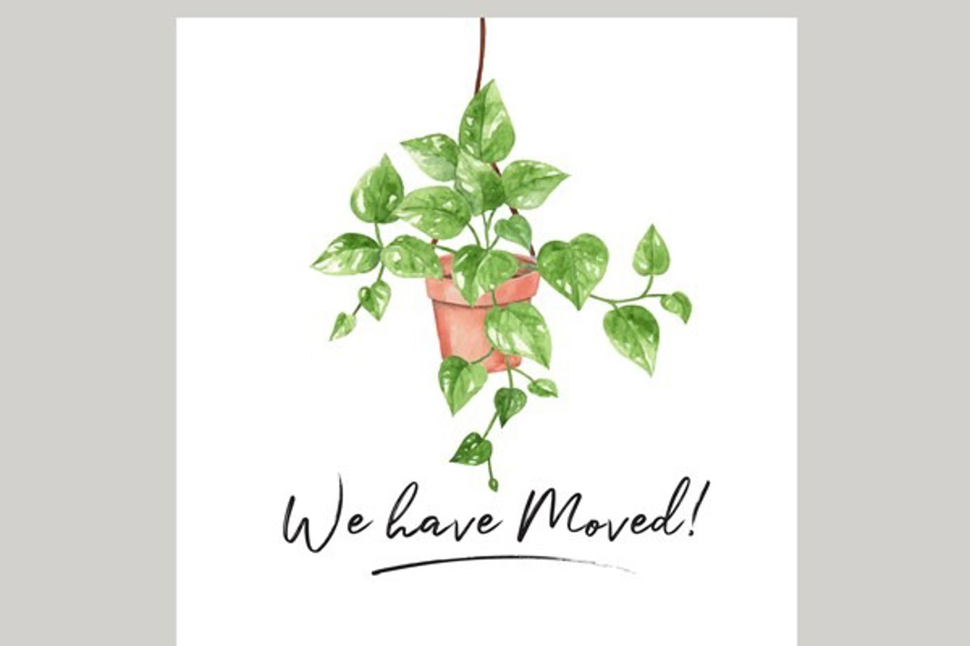 Verhuiskaart met plant Het ontwerpen van een unieke verhuiskaart