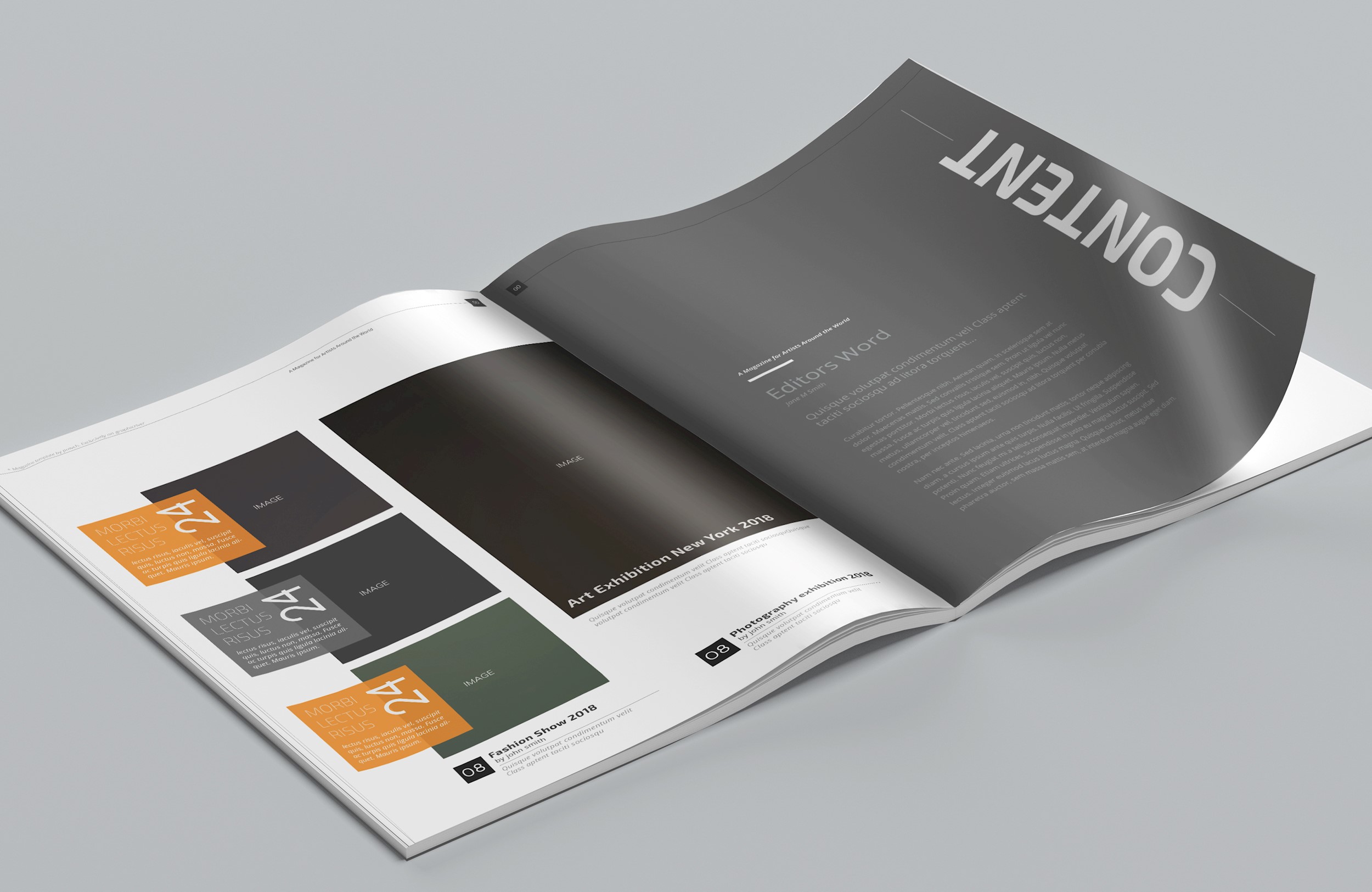 brochure met nietjes in rug